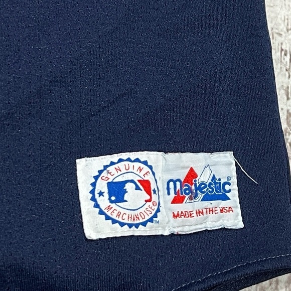 New York Yankees Blue Stitched MLB Baseball Sports Majestic Jersey - Picture 4 of 5